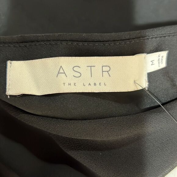 Astr the label black satin one shoulder blouse size medium NWT - Picture 12 of 14